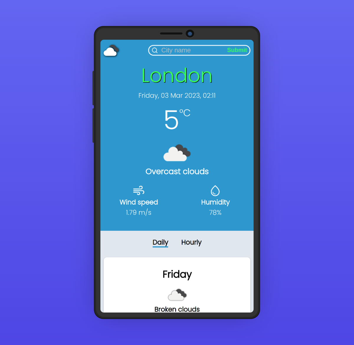 Weather App preview